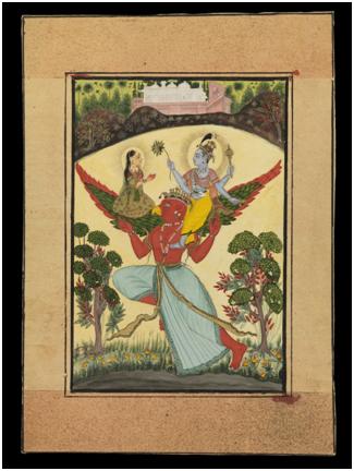 Vishnu and Lakshmi on Garuda